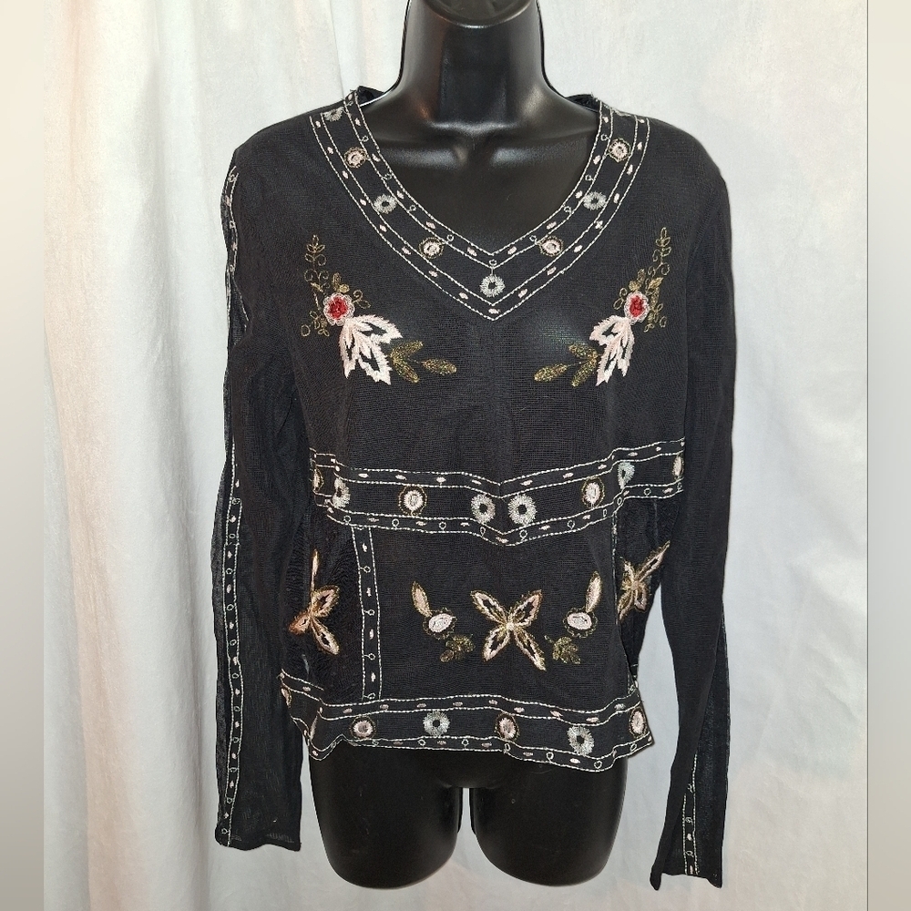 Sun n Moon Black Mesh Top